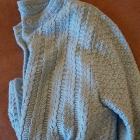 🌹BLUE BAYOU❣️Baby blue cardigan sweater 💚 - Picture 7 of 7
